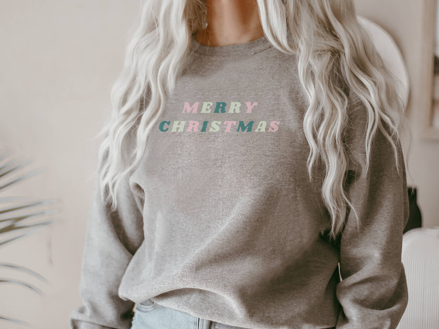 Merry Christmas Crewneck Fleece Sweatshirt