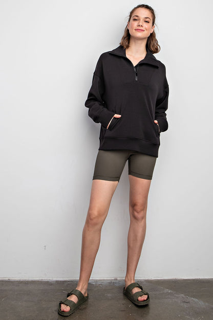 Rae Mode Modal Poly Spandex Quarter Zip Pullover