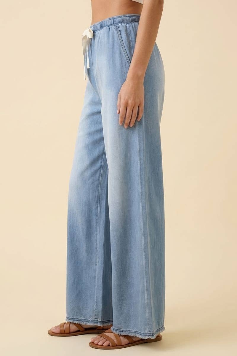 Wide Leg Denim Pants