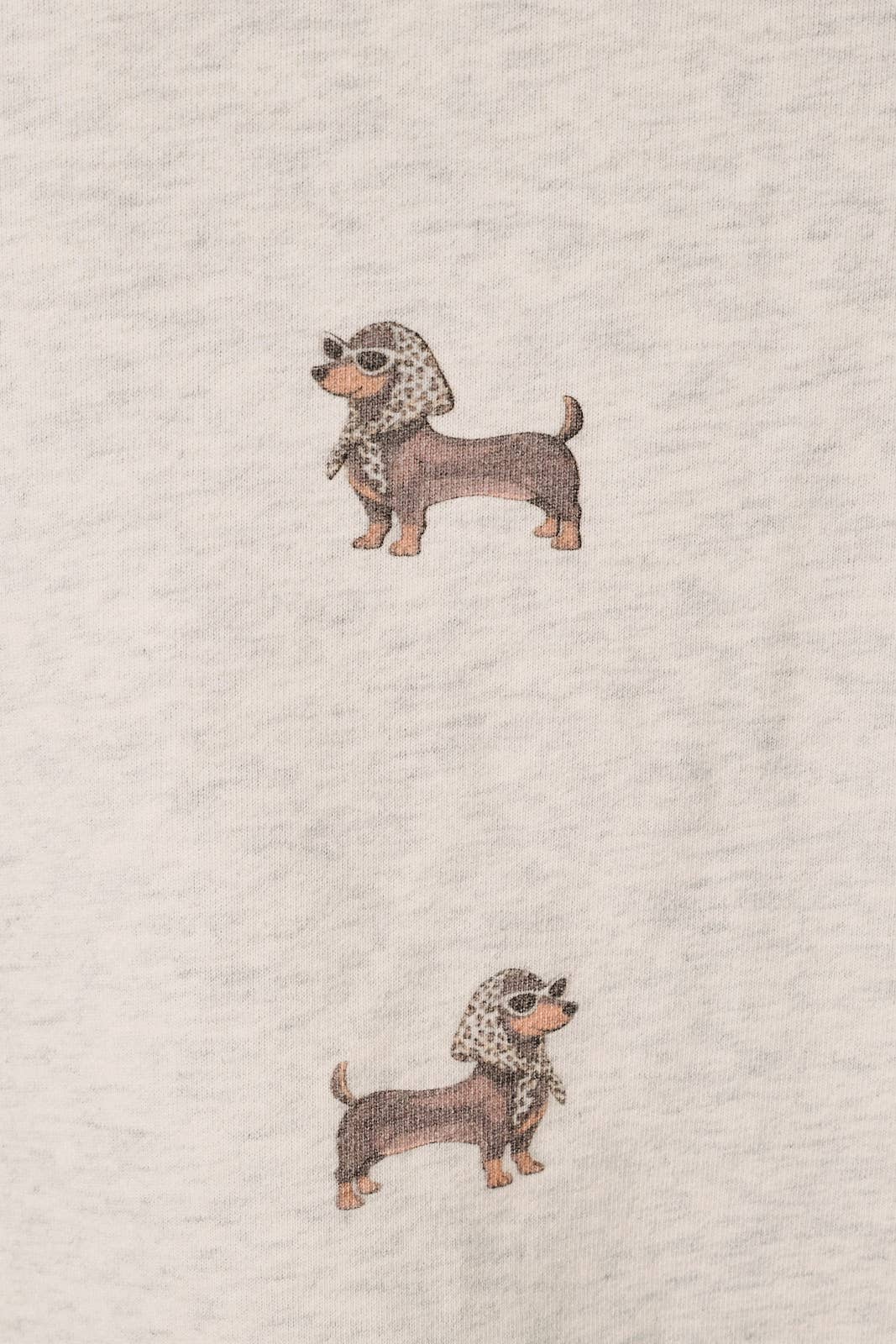 ROUND NECK LONG SLEEVE WEENIE ALL OVER PRINT SWEATSHIRT: MELANGE / M