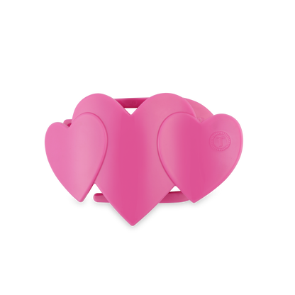 Flat Hair Clip | Small | Pink Heart to Heart