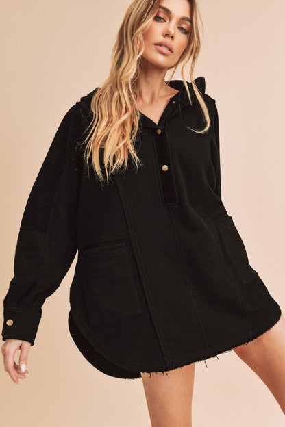 Black Constrast Pullover