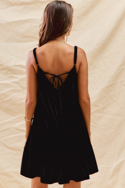 Holiday Stretched Velvet Ribbon Christmas Dress