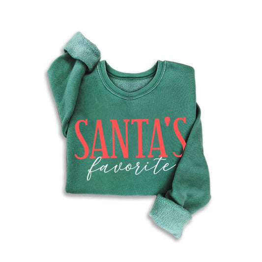 SANTA S FAVORITE MINERAL SWEATSHIRTS: MINERAL DUSTY GREEN / XL