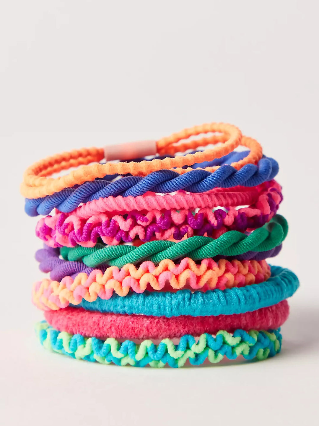 Textured Hair Ties, Set of 10