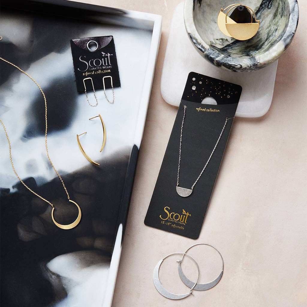 Refined Necklace Collection - Half Moon/Gold