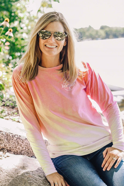 Lakegirl Ombre Striped Rope Circle Long Sleeve