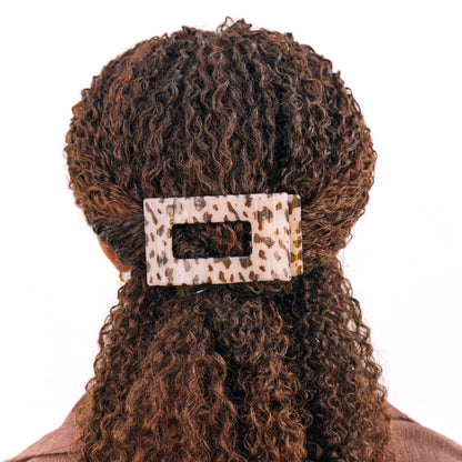 Flat Rectangle Hair Clip | Medium | Blonde Tortoise