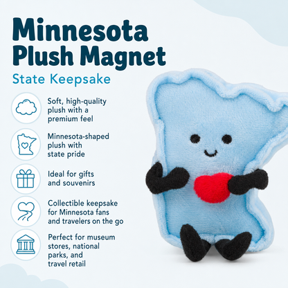 Minnesota State Plush Magnet | Magnet Toy | Mini Stuffs