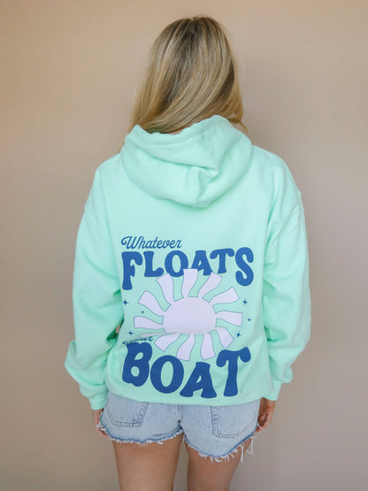 WHATEVER FLOATS YOUR BOAT HOODIE (FRONT + BACK): S