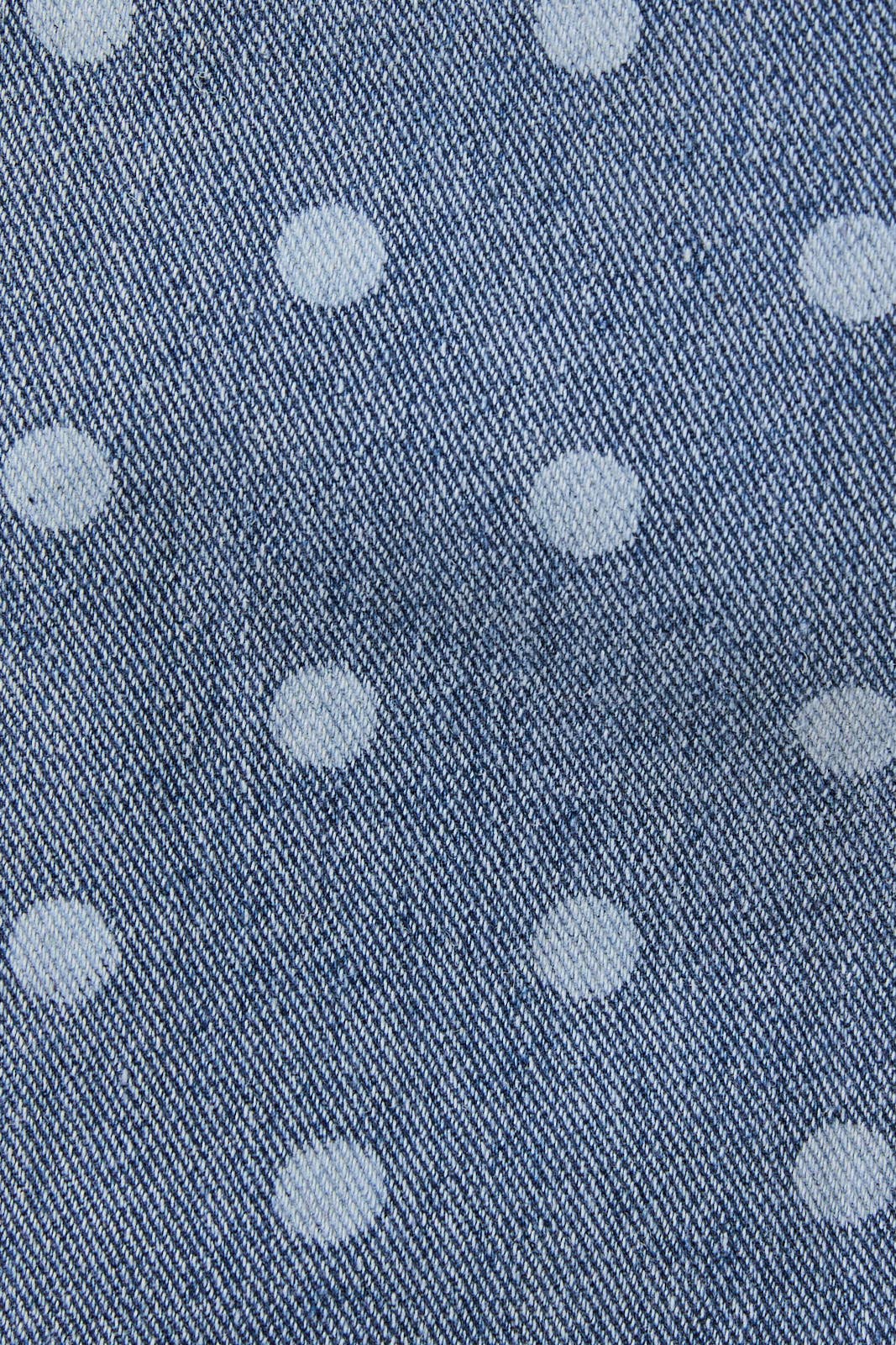 High Waist Polka Dot Denim Shorts