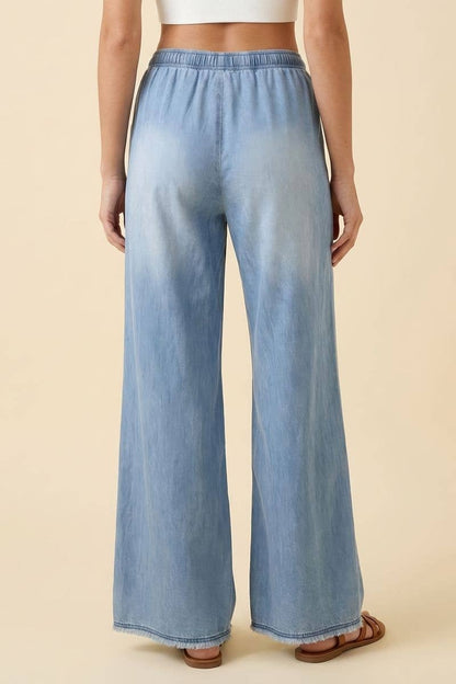Wide Leg Denim Pants