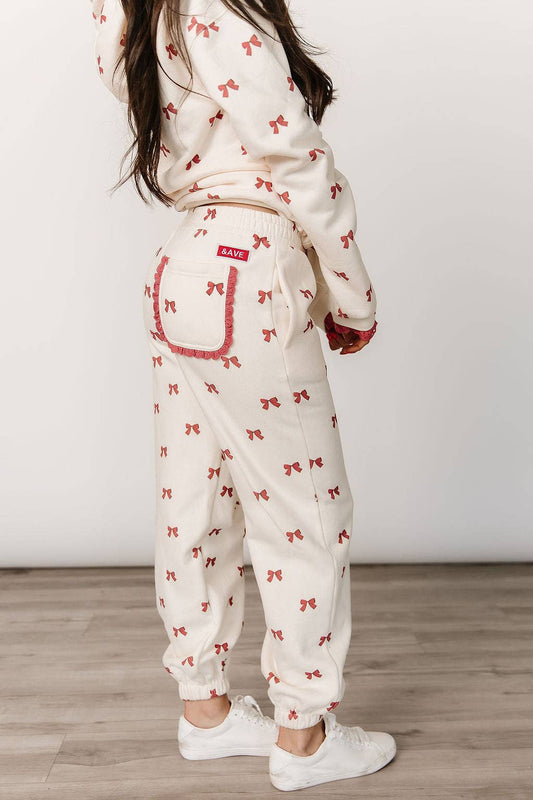 Ampersand Avenue Comfort Zone Joggers - Bundled In Bows