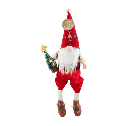 Mud Pie Tree Singing Christmas Gnome