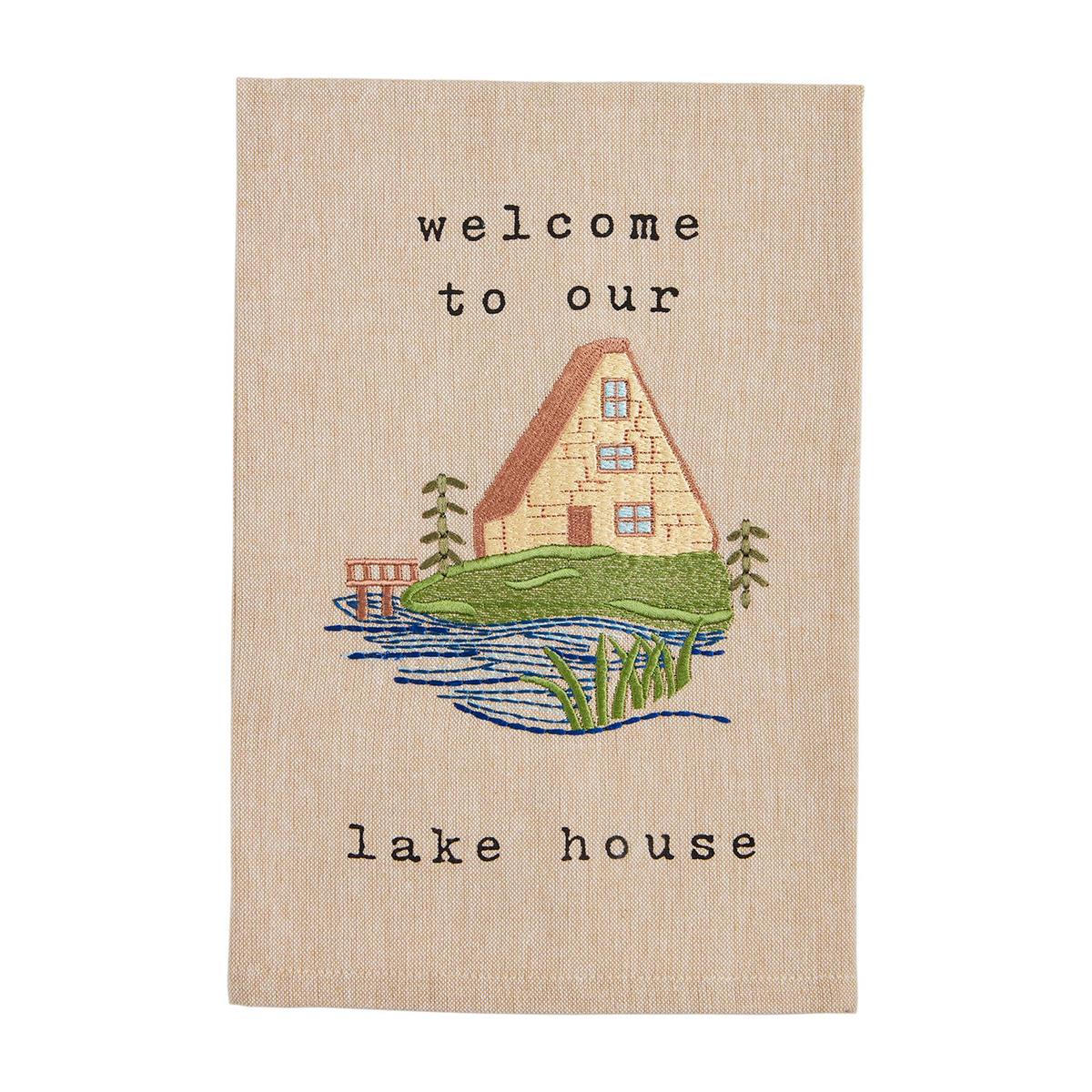 Mud Pie Lake Embroidery Towel