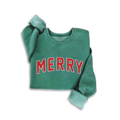 MERRY PUFF PRINT MINERAL SWEATSHIRTS: MINERAL HEATHER GREY / S