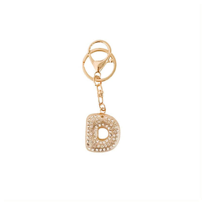 Diamond Initial Bag Charm: C