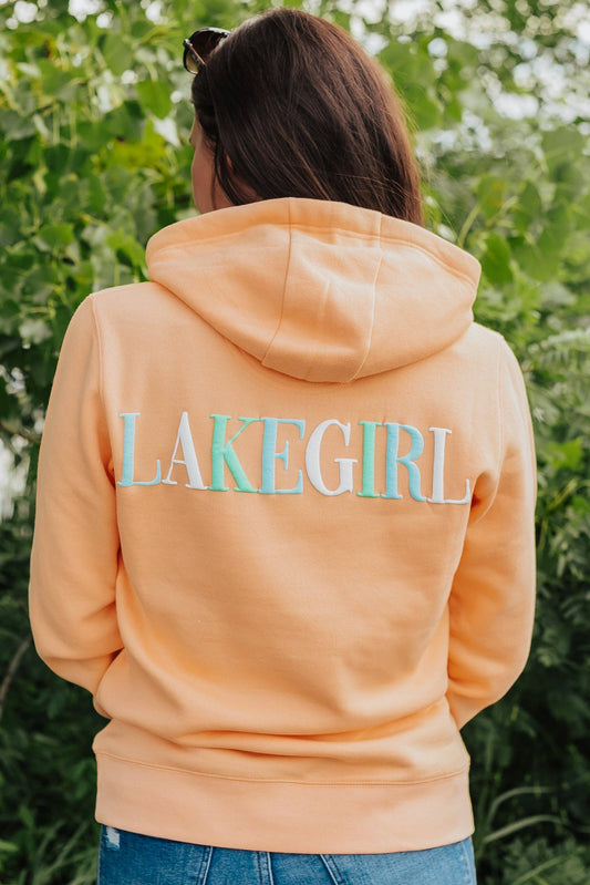 Multi Draw Cord Hoodie in Peach
