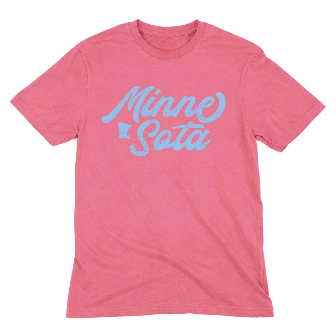 Minnesota Script Premium Tee: Crunchberry / 2XLarge