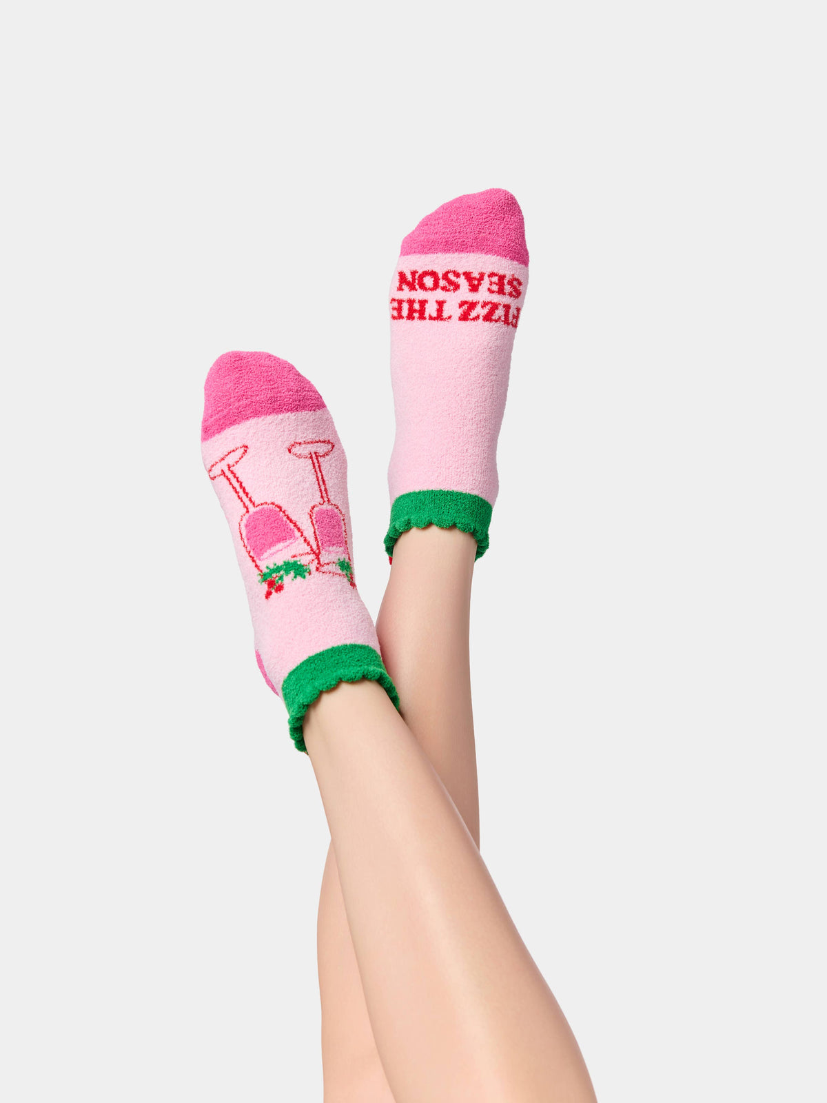"FIZZ THE SEASON" HOME SOCKS, PINK