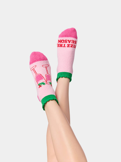 "FIZZ THE SEASON" HOME SOCKS, PINK
