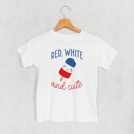 Kids Red, White And Cute Tee