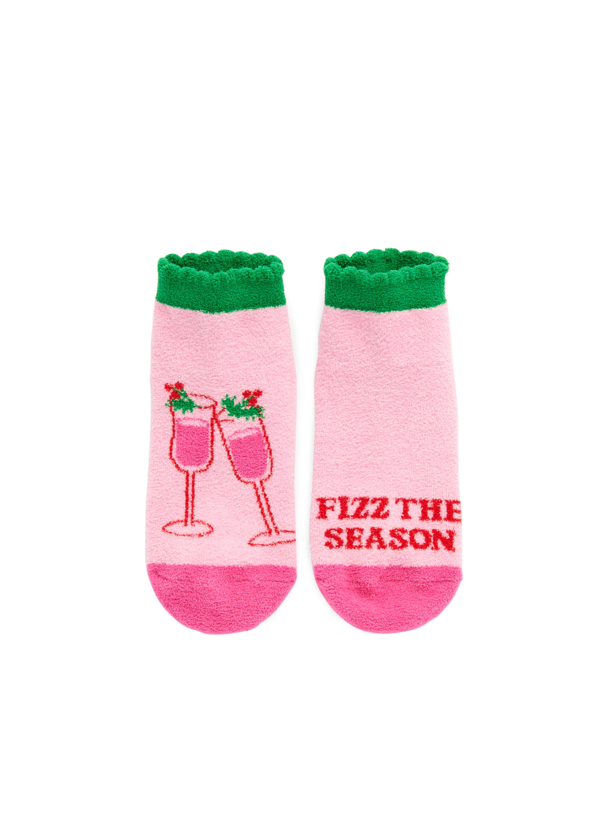 "FIZZ THE SEASON" HOME SOCKS, PINK
