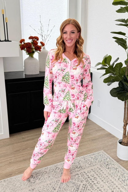 Shirley & Stone Pink Santa Pajamas