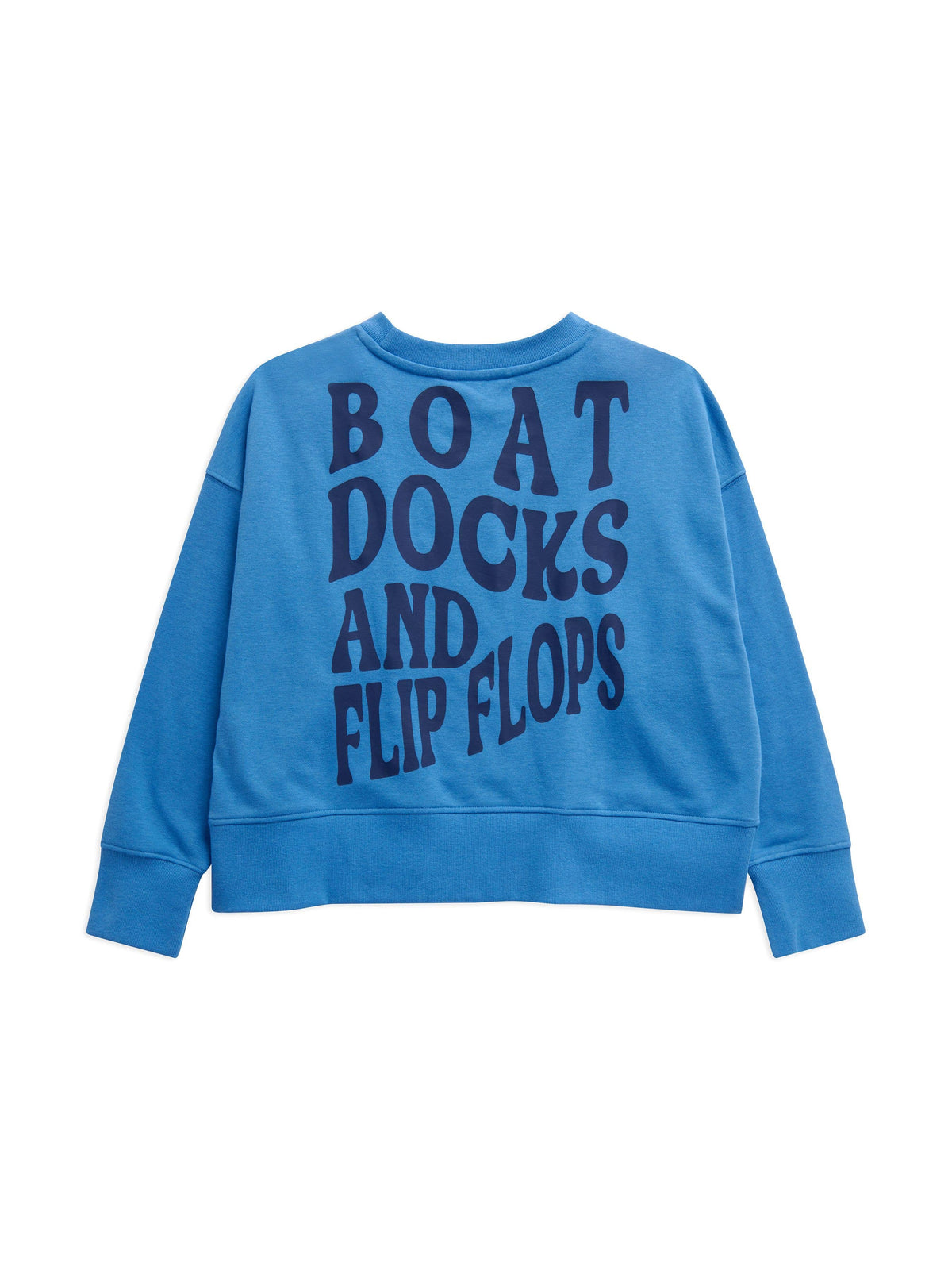 "BOAT DOCKS AND FLIP FLOPS" RELAXED SWEATSHIRT: LARGE