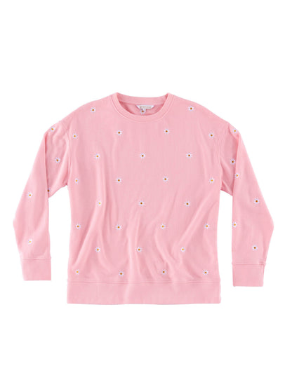 DAISY SWEATSHIRT, PINK: Extra Large