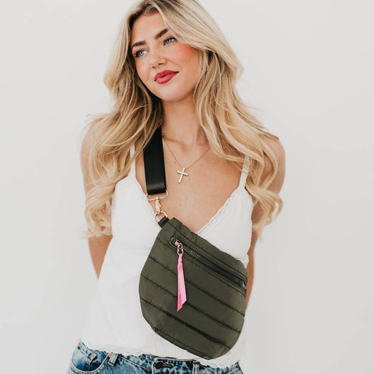 Jolie Puffer Belt Bag NEW COLORS!: Olive