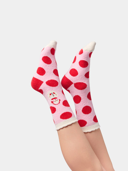 SNOWMAN SOCKS, PINK
