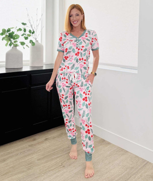 Shirley & Co Cherry LS Jogger Pajamas