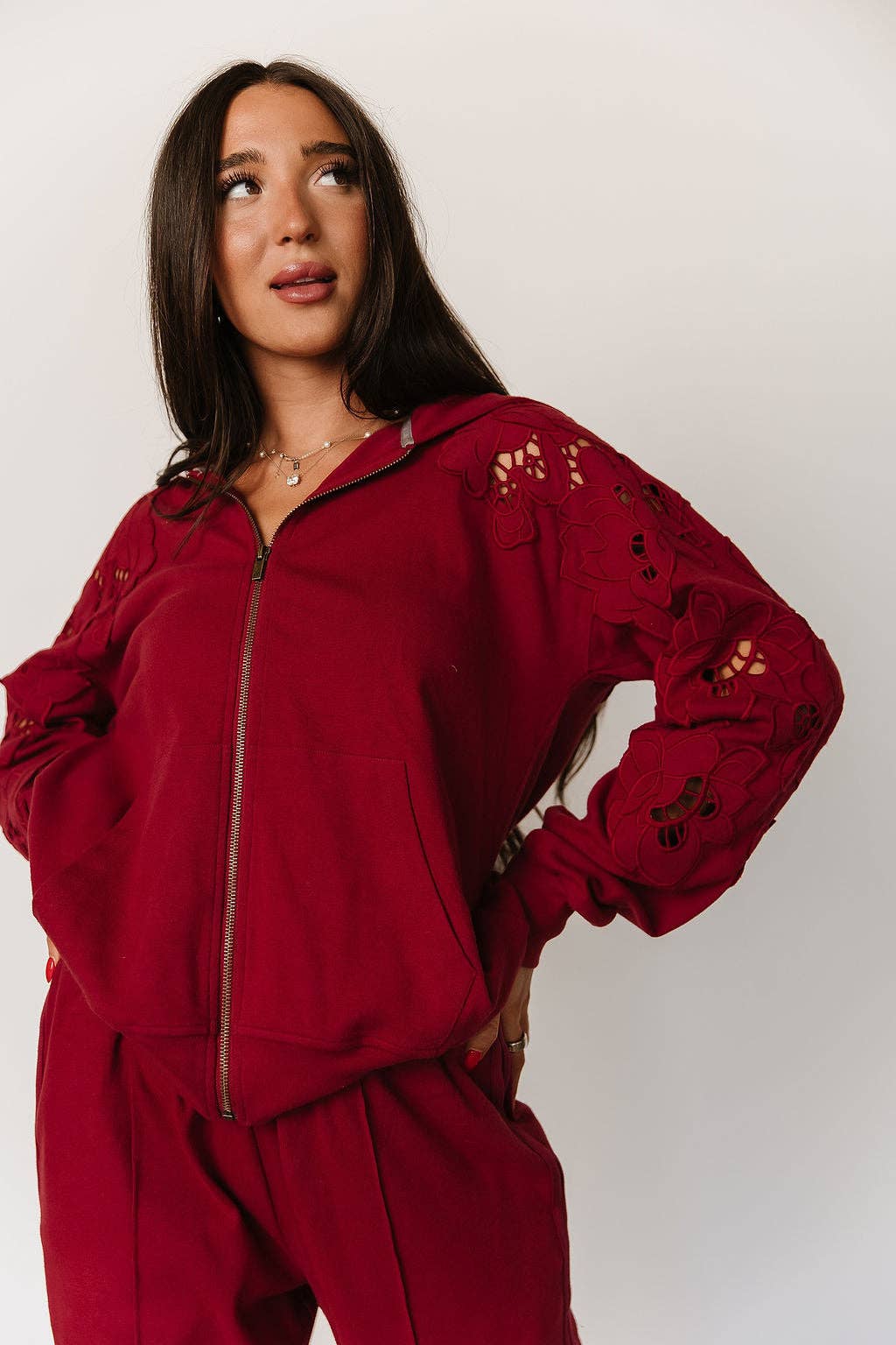 University FullZip - Love Story Crimson