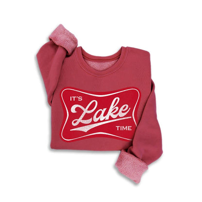 ITS LAKE TIME MINERAL SWEATSHIRTS: White / S-M-L-XL(1-2-2-1)