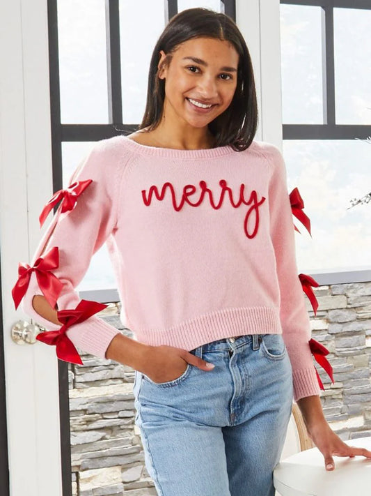 Simply Southern Merry Sweater with Bows