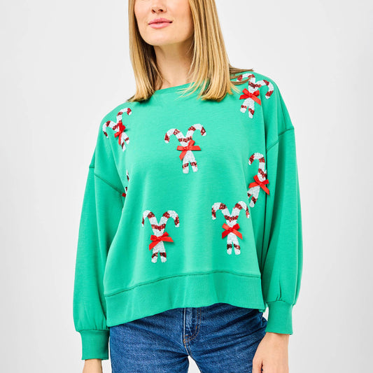 Millie Sweatshirt | Candy Canes