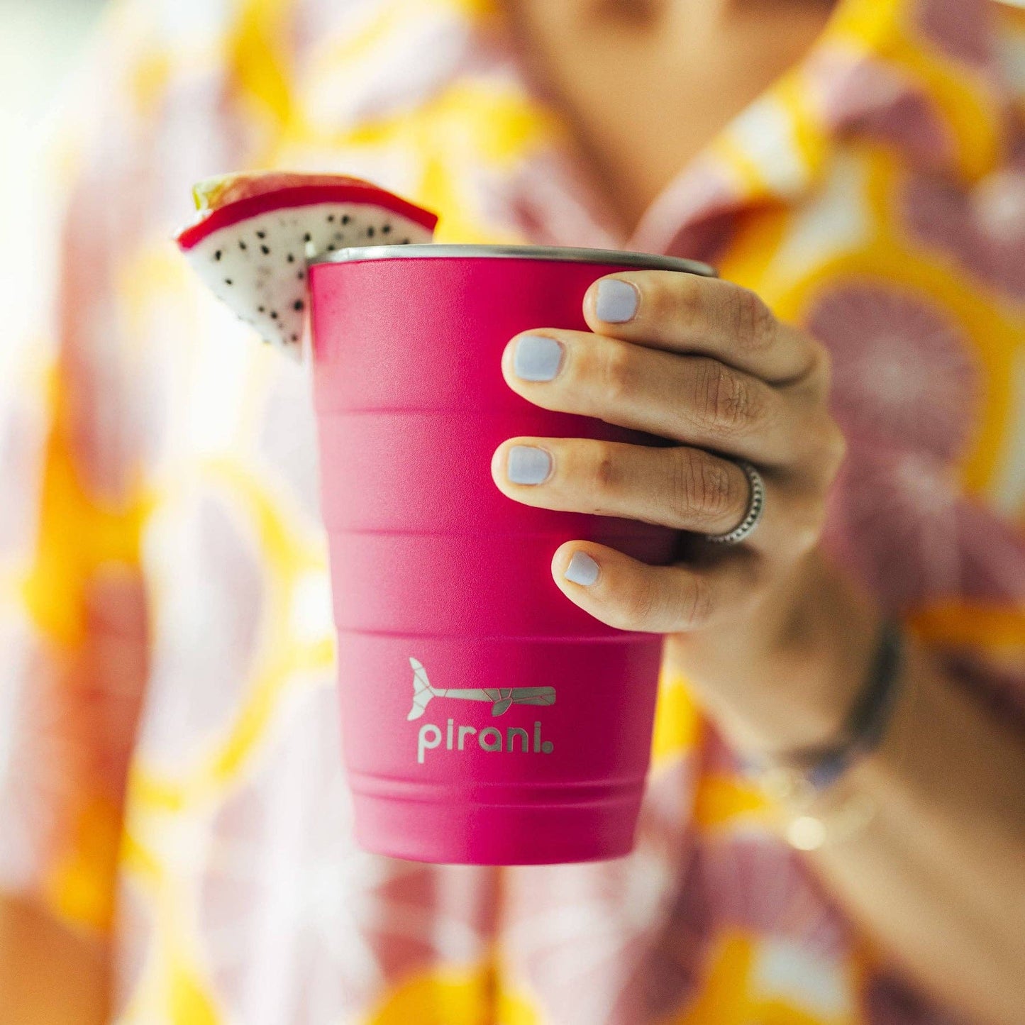 Insulated Stackable Tumbler 16 oz - Dragon Fruit Fuchsia
