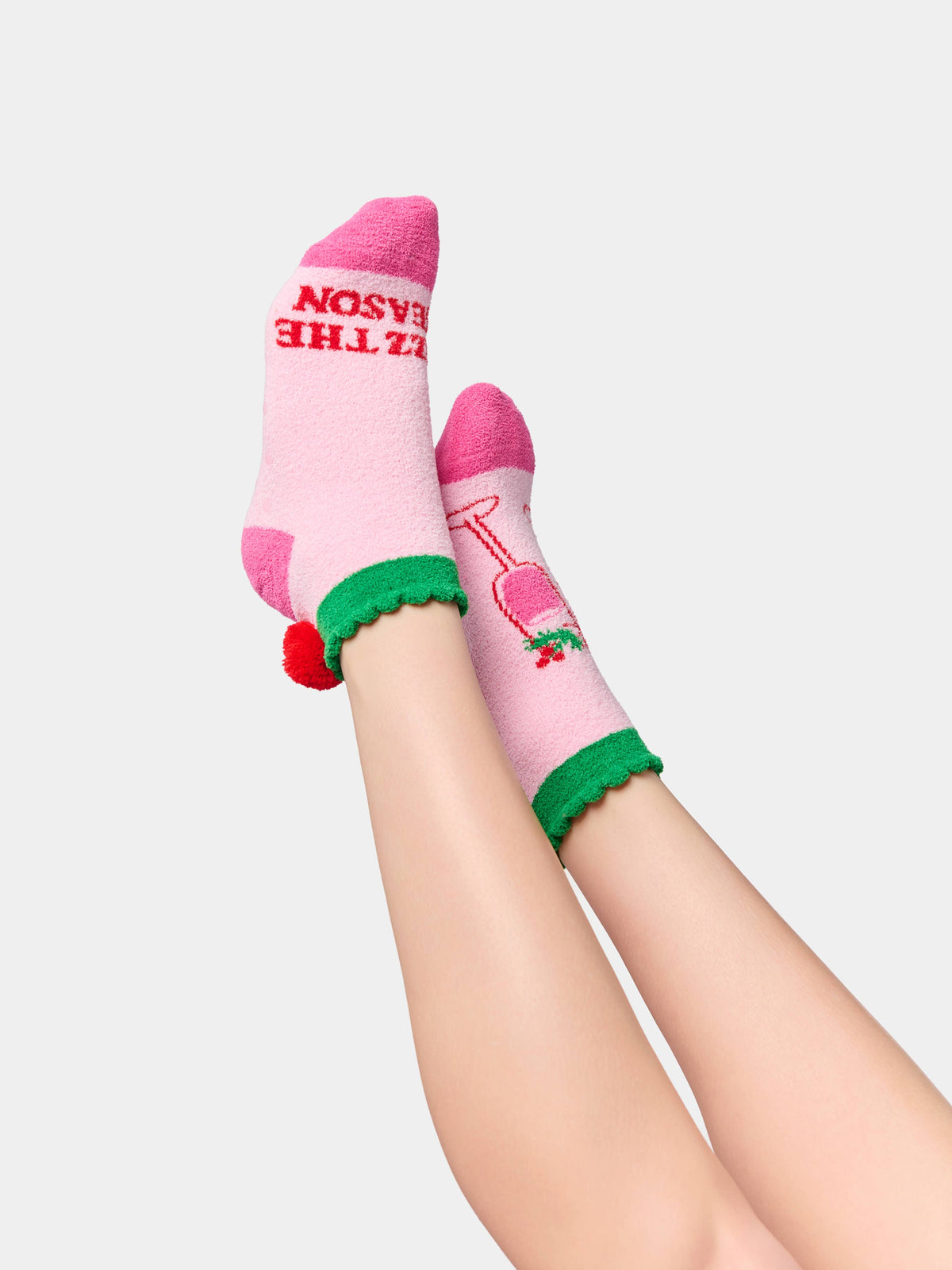 "FIZZ THE SEASON" HOME SOCKS, PINK