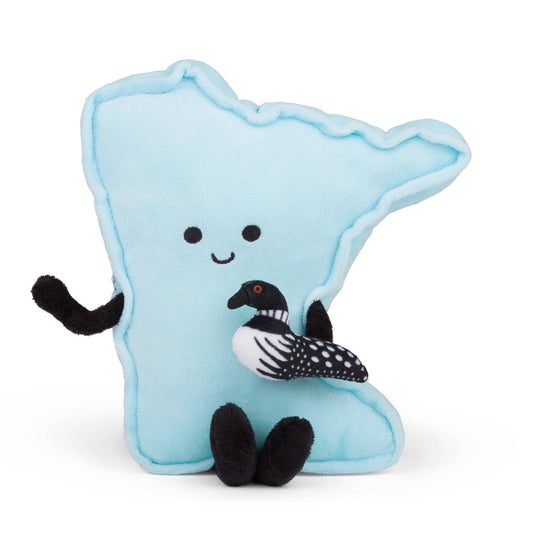 Minnesota State Plush with Tiny Loon | Plush Toy | Gift