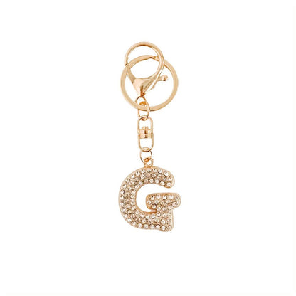 Diamond Initial Bag Charm: C