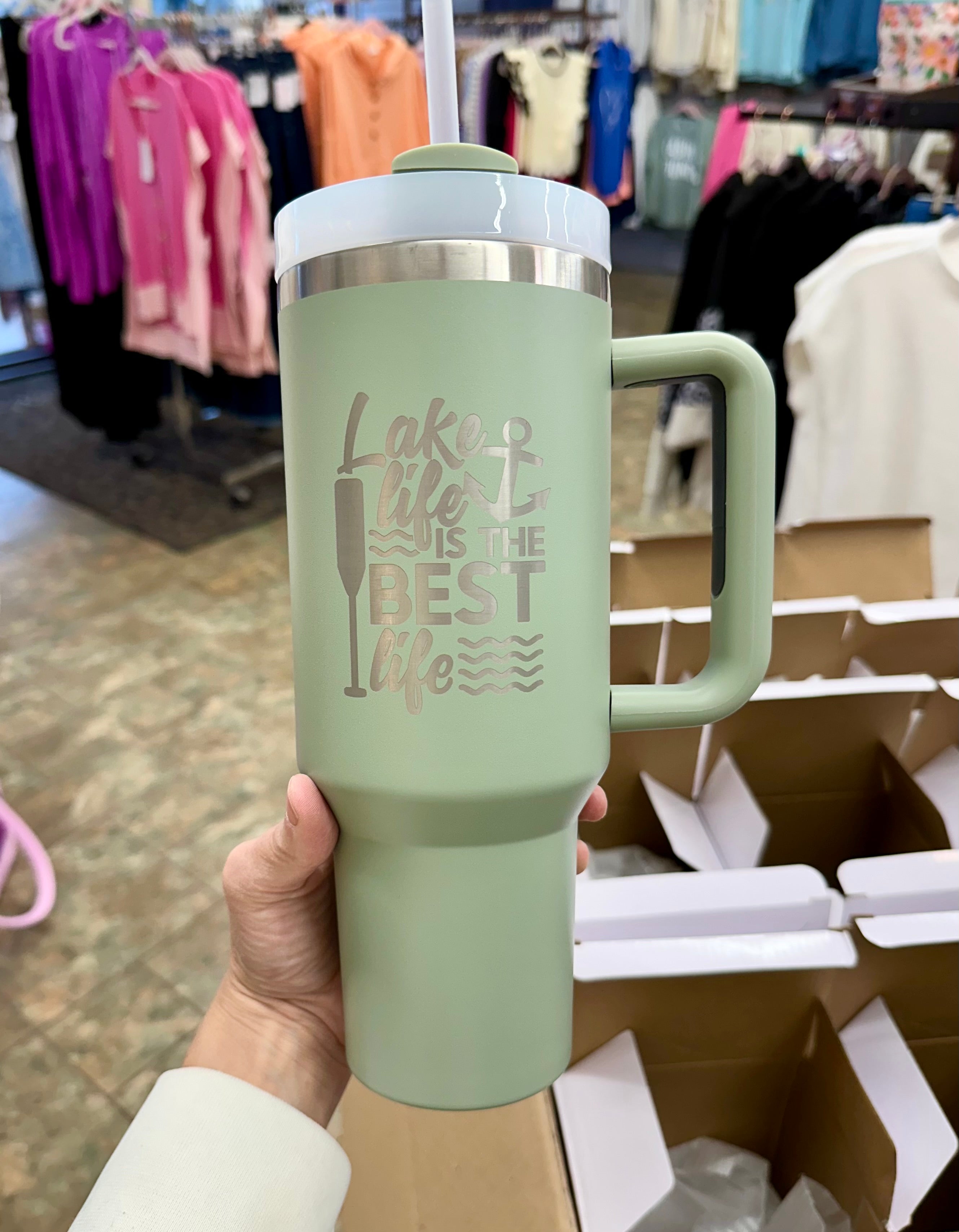 Lake Life 40 oz Tumbler Cup w/ Handle main image 0