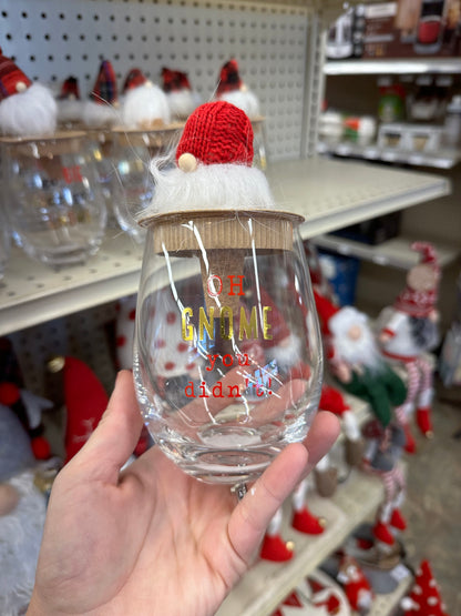 Mud Pie OH GNOME you didn't! Wine Glass