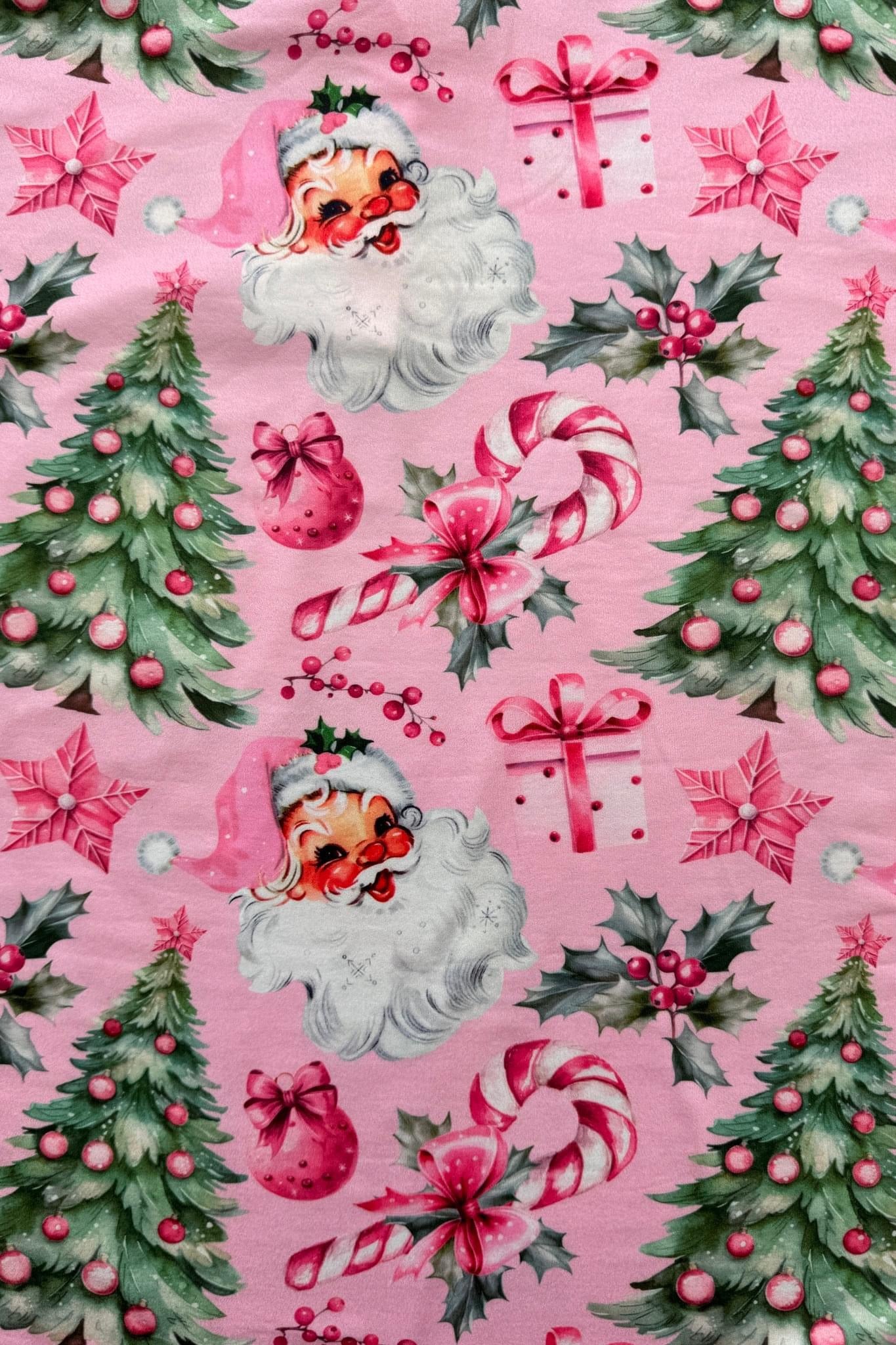 Shirley & Stone Pink Santa Pajamas