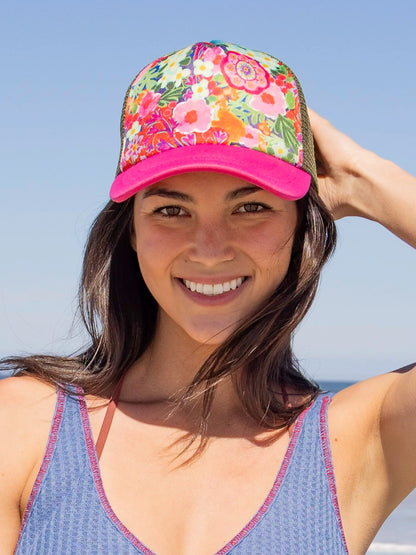 Painted Garden Pink Trucker Hat