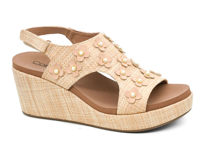 Corky’s Raffia Flower Sandal