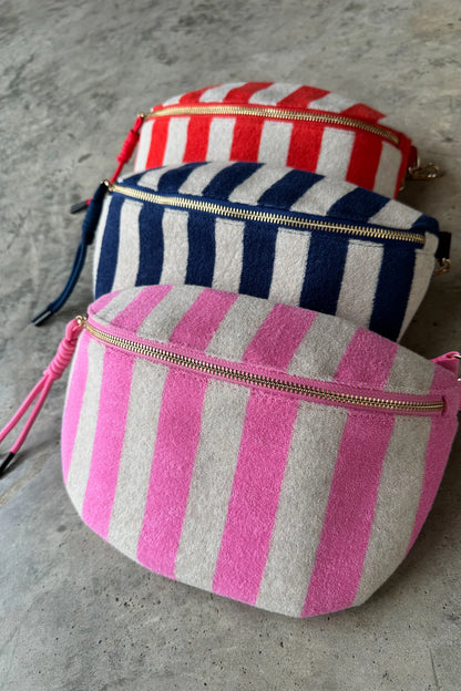 Stripe Terry Bum Bags