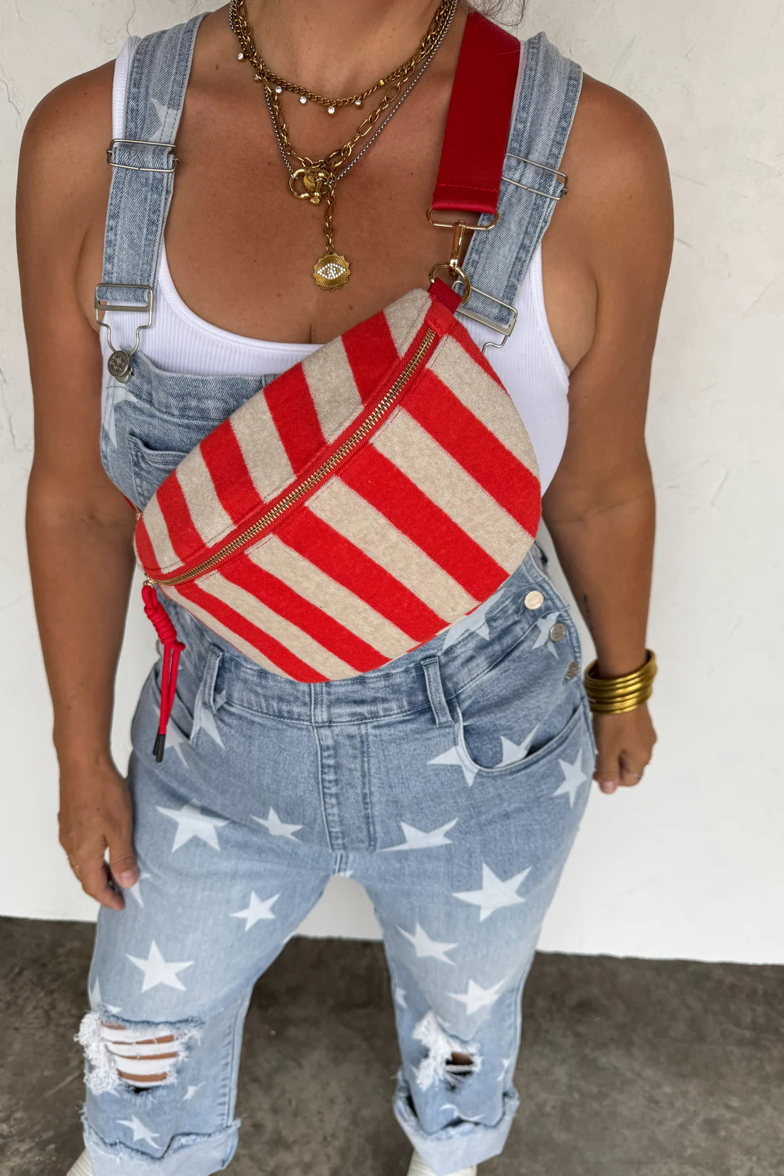 Stripe Terry Bum Bags