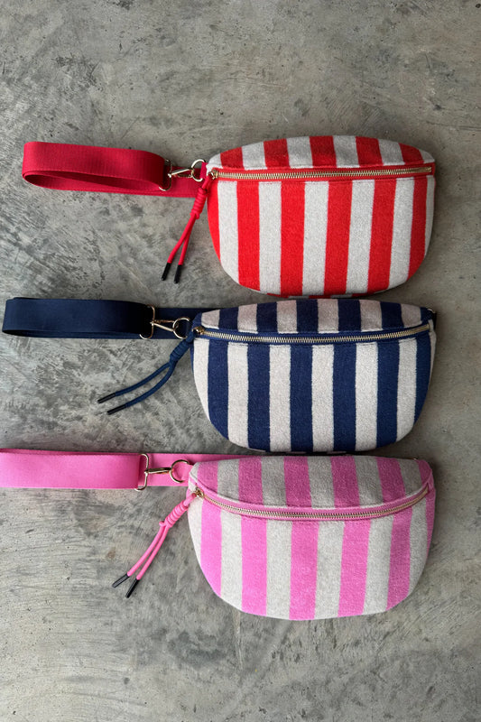 Stripe Terry Bum Bags
