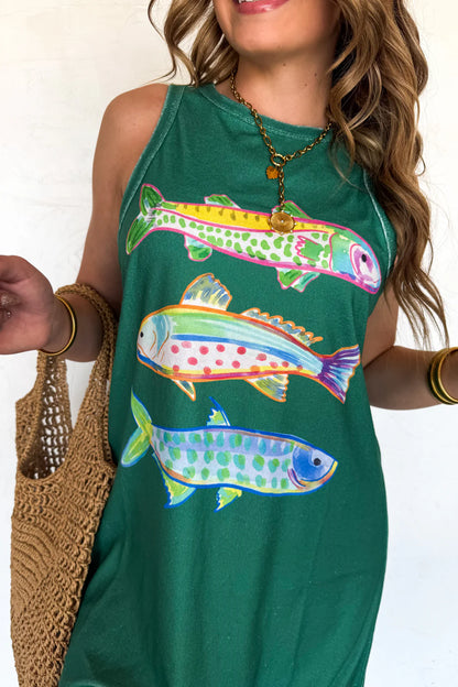 Fish Terry Dress